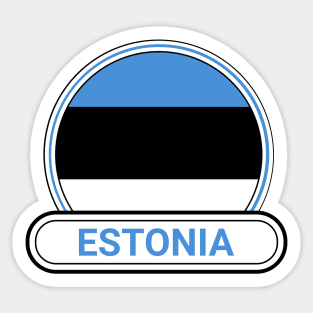 Estonia Country Badge - Estonia Flag Sticker